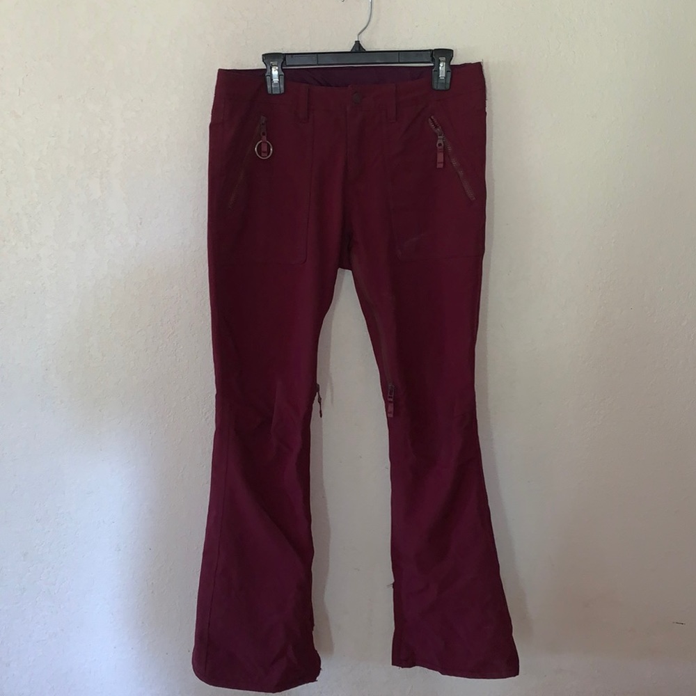 Burton Women's Wide Leg Pants - Burgundy